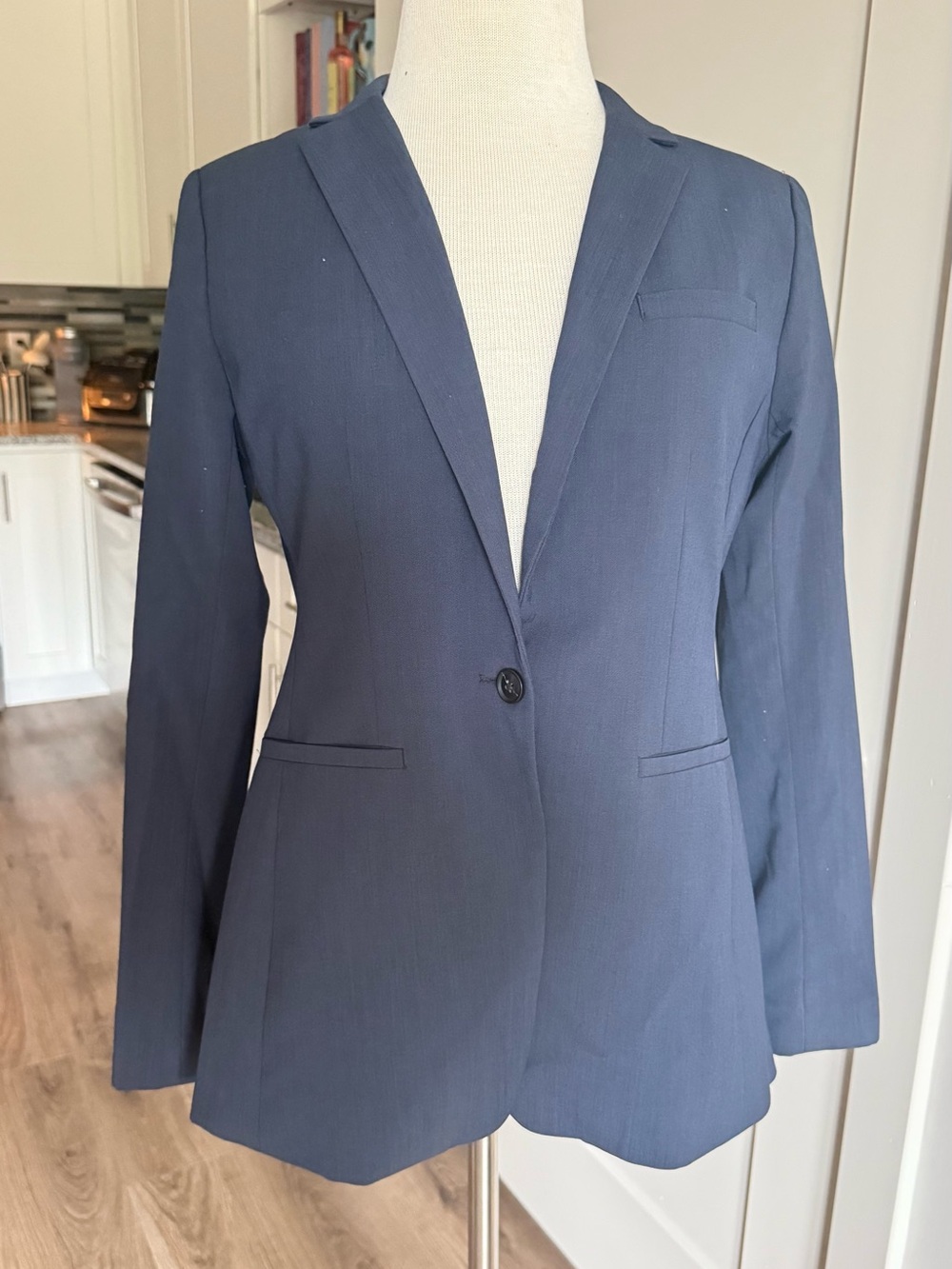 Banana Republic Navy Single-Button Tailored Blazer